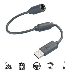 USB Breakaway Cable for Logitech G920 G923 G27 G29 Driving Force & Thrustmaster Ferrari 458 Spider Racing Wheel Cord